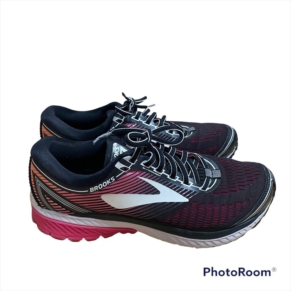Brooks Ghost 10 Sneakers Sz 8.5 Women’s Pink Black Training Running Shoes